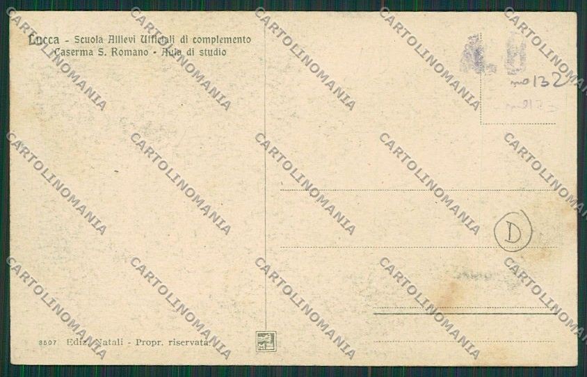 Lucca Città Caserma Militari cartolina QQ2571 – retro
