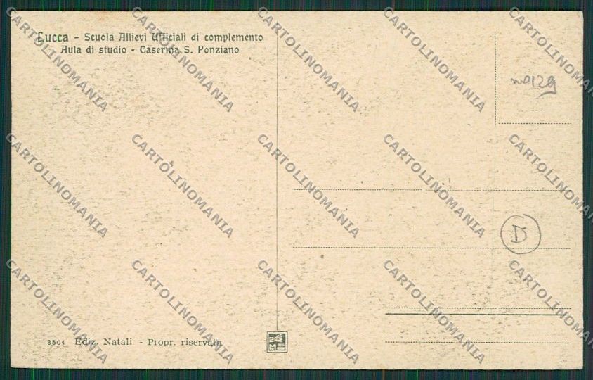 Lucca Città Caserma Militari cartolina QQ2572 – retro
