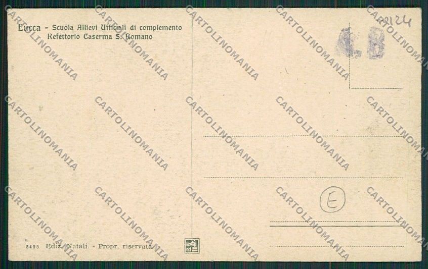 Lucca Città Caserma Militari cartolina QQ2578 – retro