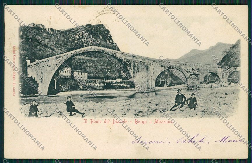 Lucca Borgo a Mozzano cartolina QQ2607 – fronte