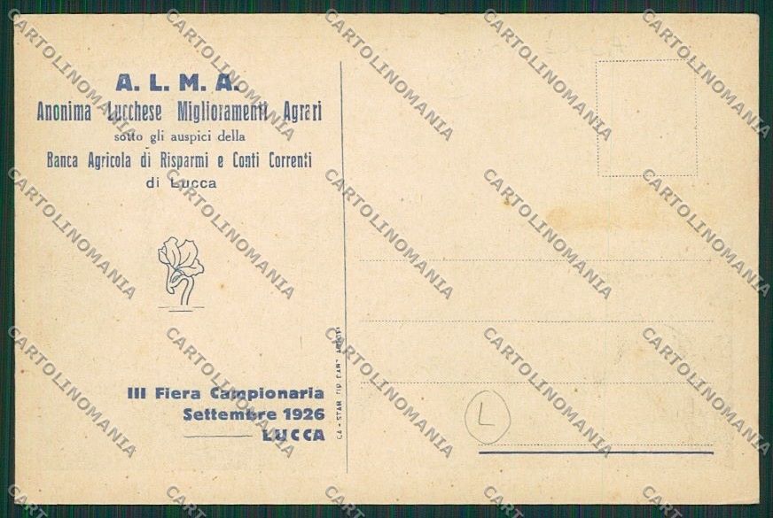 Lucca Coreglia Antelminelli Massarosa Trebbiatura cartolina QQ2623 – retro