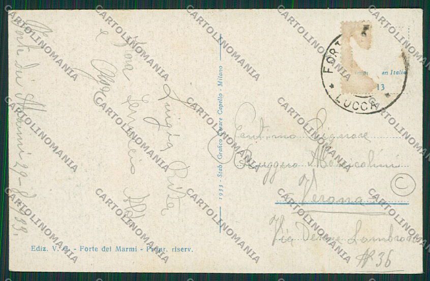 Lucca Forte dei Marmi cartolina QQ2630 – retro