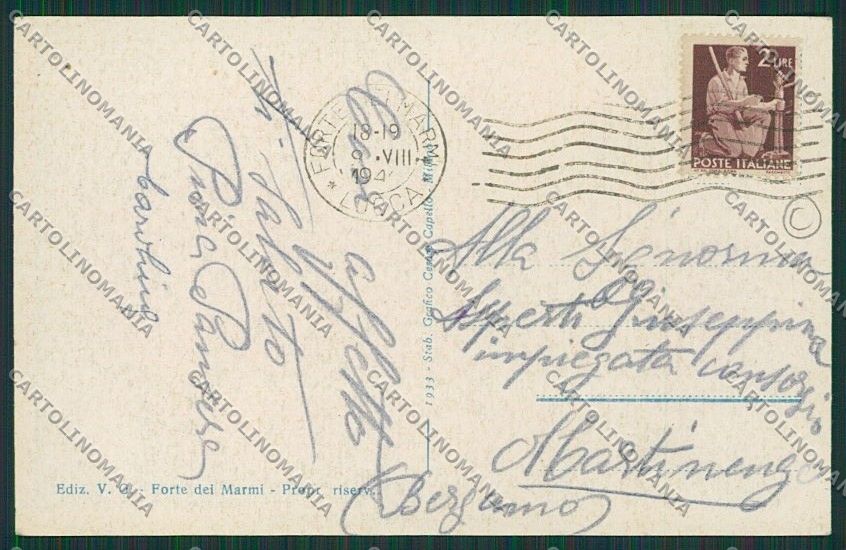 Lucca Forte dei Marmi cartolina QQ2633 – retro