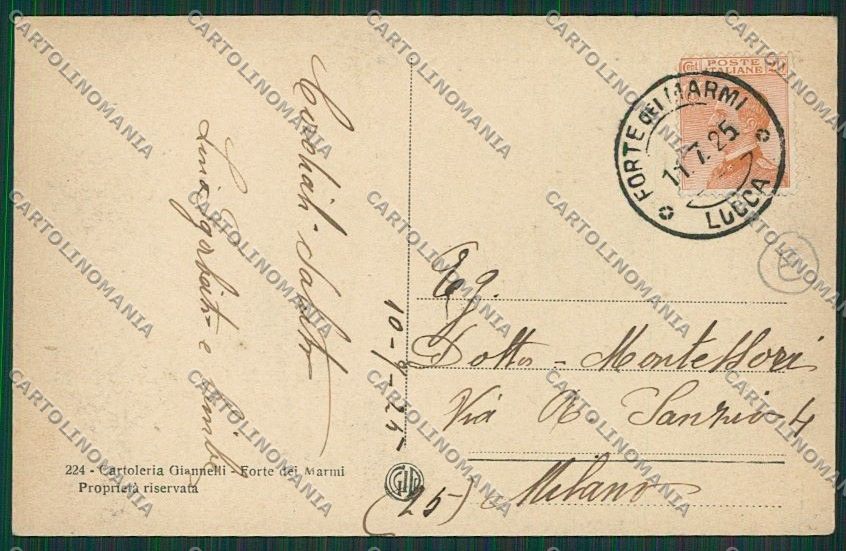 Lucca Forte dei Marmi cartolina QQ2662 – retro