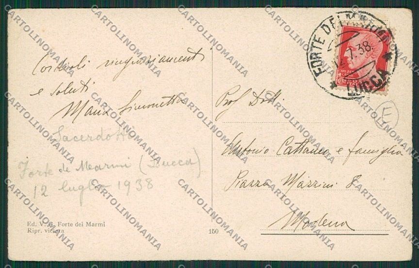 Lucca Forte dei Marmi PIEGA cartolina QQ2666 – retro