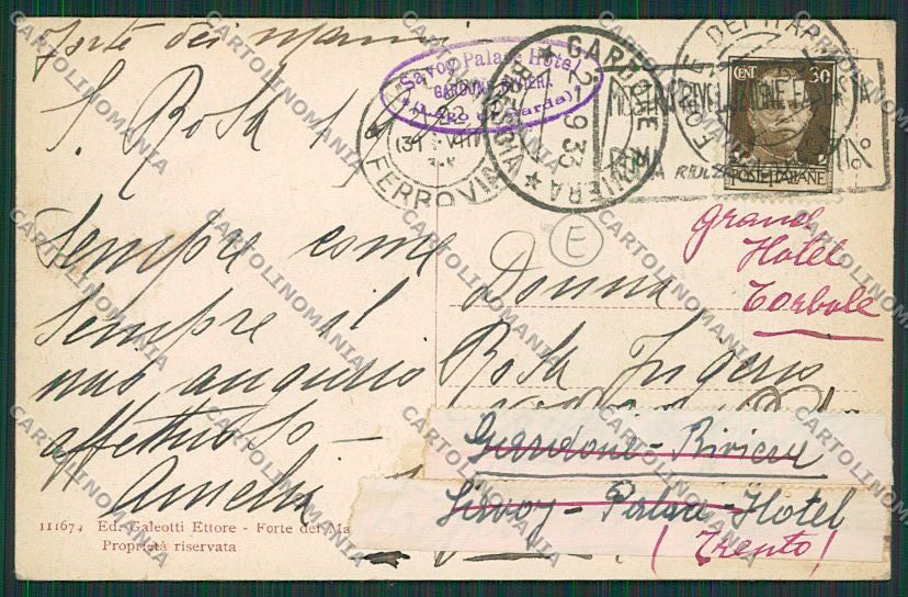 Lucca Forte dei Marmi ABRASA cartolina QQ2668 – retro