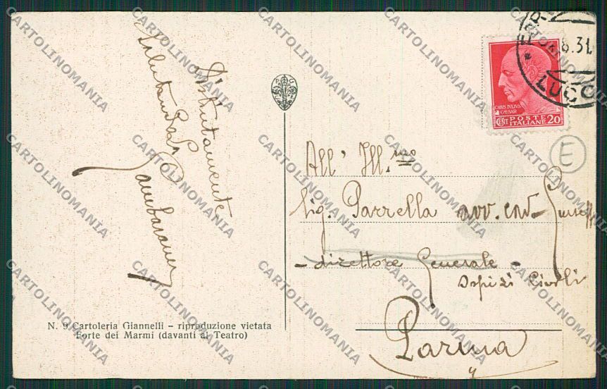 Lucca Forte dei Marmi cartolina QQ2676 – retro