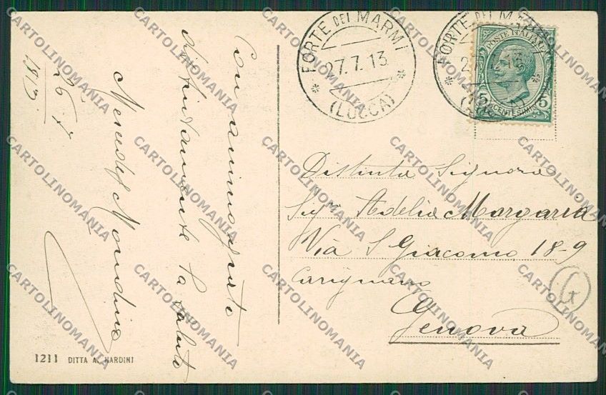 Lucca Forte dei Marmi cartolina QQ2688 – retro