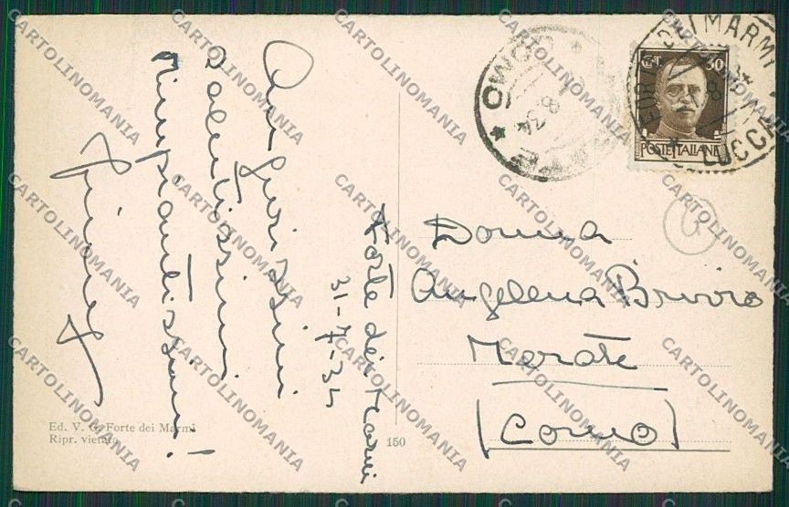 Lucca Forte dei Marmi cartolina QQ2691 – retro