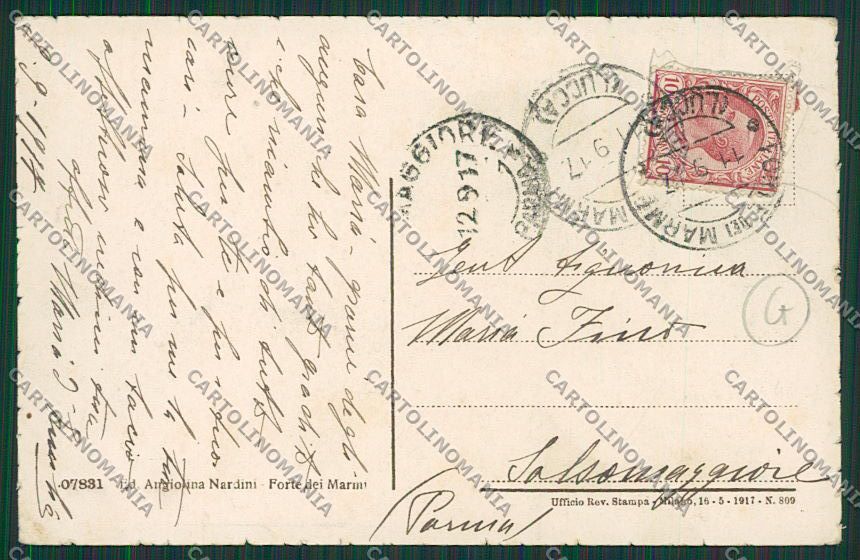 Lucca Forte dei Marmi cartolina QQ2692 – retro