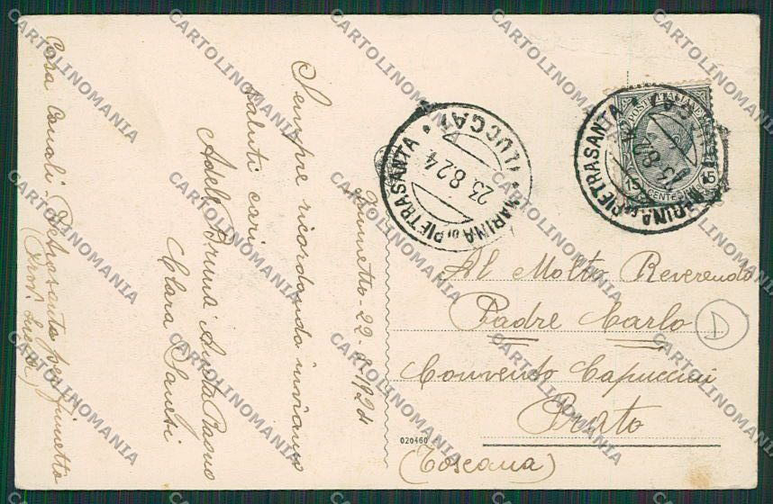Lucca Pietrasanta Fiumetto PIEGA cartolina QQ2716 – retro