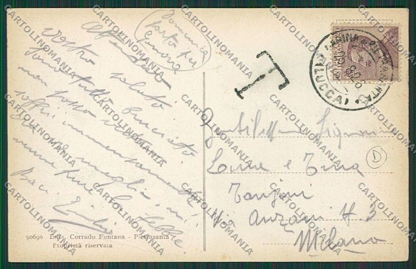 Lucca Pietrasanta Marina di PIEGA cartolina QQ2724 – retro
