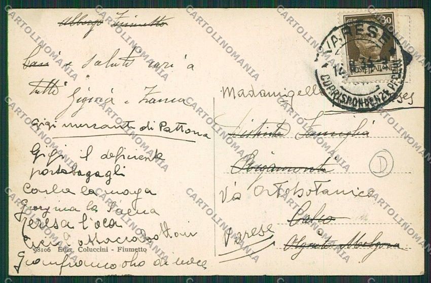 Lucca Pietrasanta Marina di cartolina QQ2728 – retro