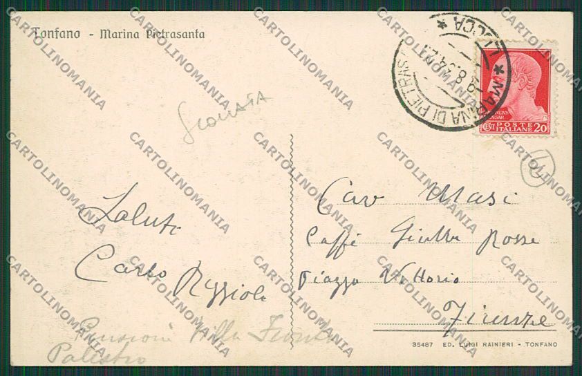 Lucca Pietrasanta Tonfano SCOLLATA cartolina QQ2731 – retro