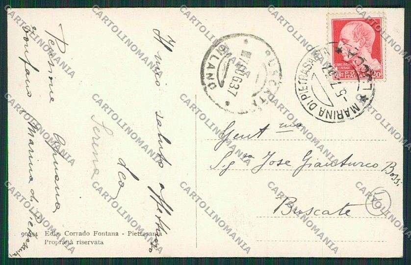 Lucca Pietrasanta Marina di cartolina QQ2740 – retro