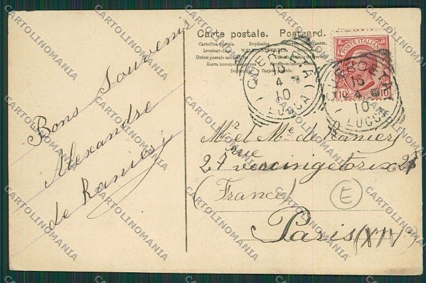Lucca Seravezza Querceta cartolina QQ2761 – retro