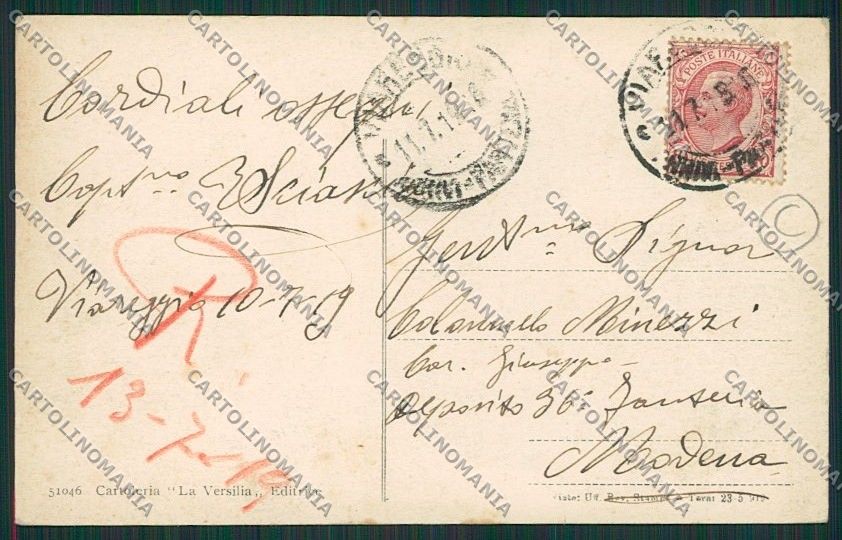 Lucca Viareggio cartolina QQ2769 – retro