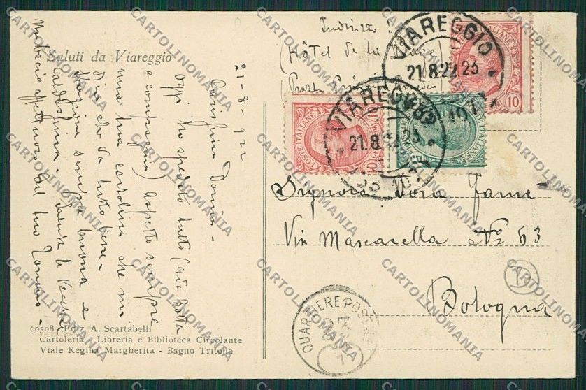 Lucca Viareggio cartolina QQ2795 – retro