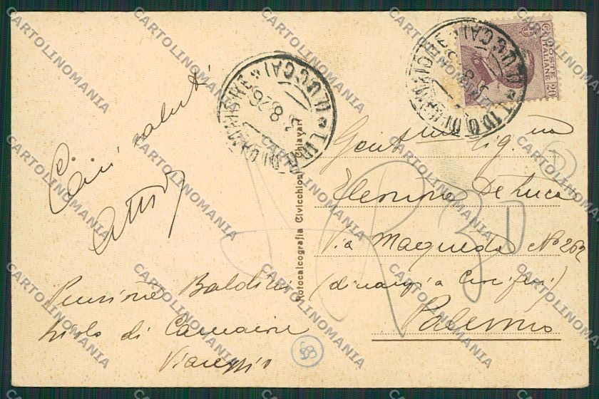 Lucca Viareggio cartolina QQ2809 – retro