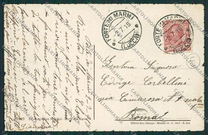 Lucca Viareggio Veliero cartolina QQ2819 – retro
