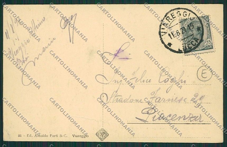 Lucca Viareggio Tram PIEGA cartolina QQ2820 – retro