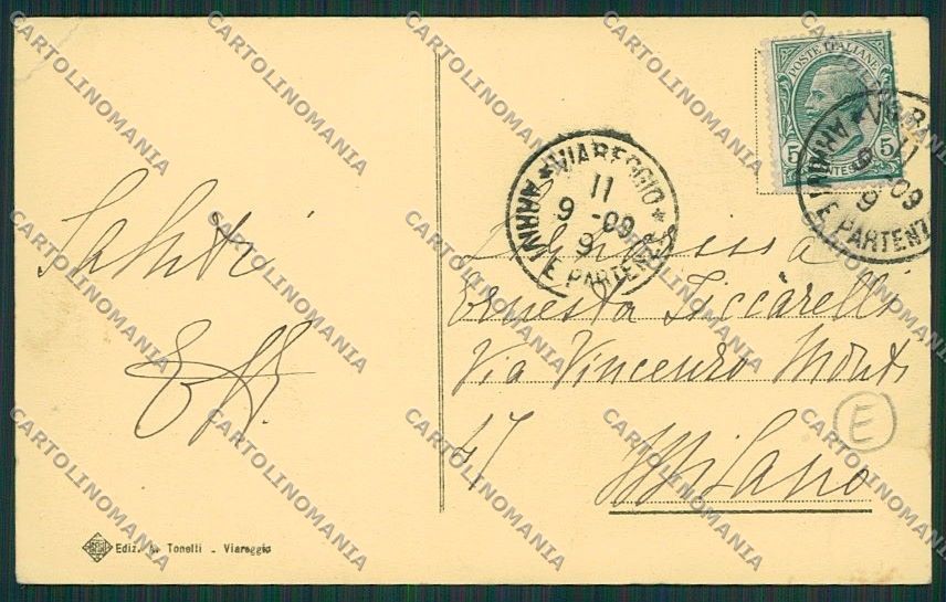 Lucca Viareggio cartolina QQ2832 – retro