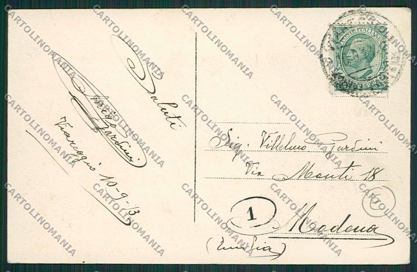 Lucca Viareggio cartolina QQ2851 – retro
