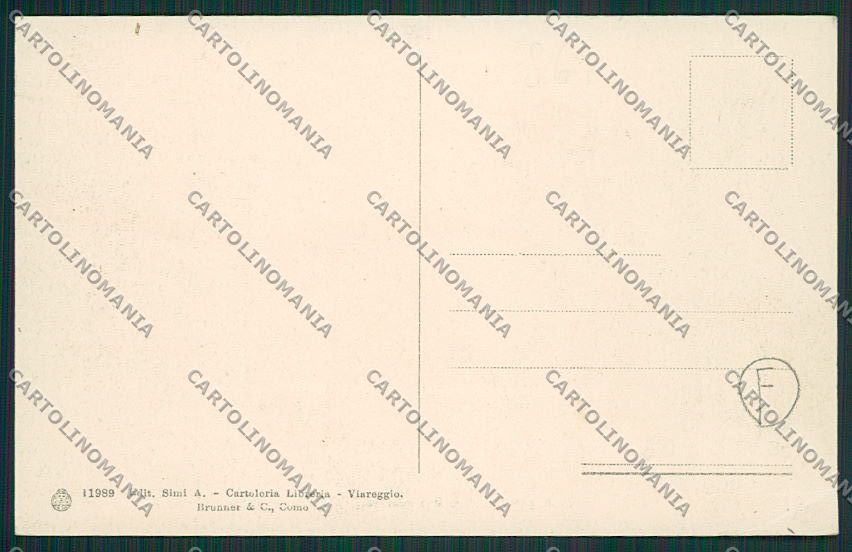 Lucca Viareggio PIEGA cartolina QQ2855 – retro