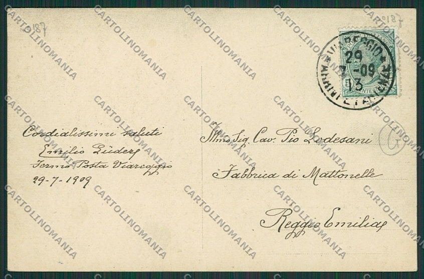 Lucca Viareggio cartolina QQ2864 – retro