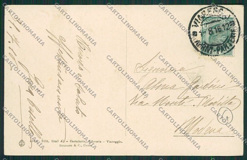 Lucca Viareggio cartolina QQ2869 – retro