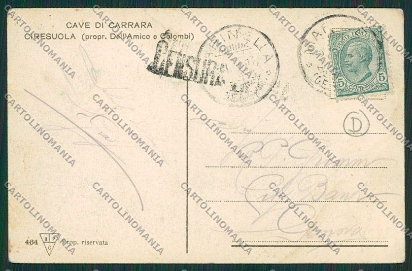 Massa Cave Marmo Ciresuola cartolina QQ2944 – retro
