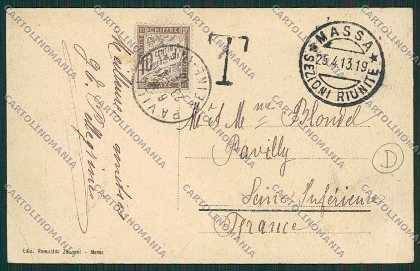 Massa Cave Marmo PIEGA cartolina QQ2949 – retro