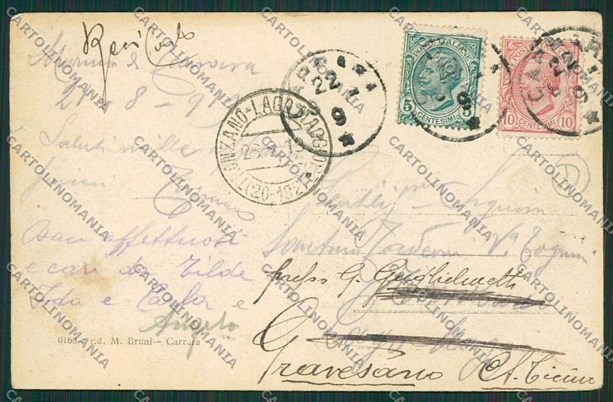 Massa Cave Marmo PIEGHINE STRAPPINO cartolina QQ2950 – retro