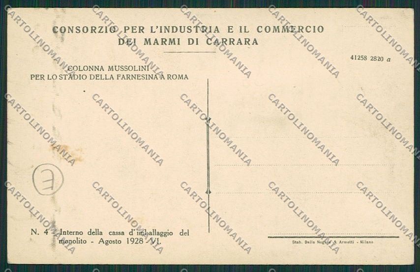 Massa Cave Marmo Fascismo cartolina QQ2957 – retro