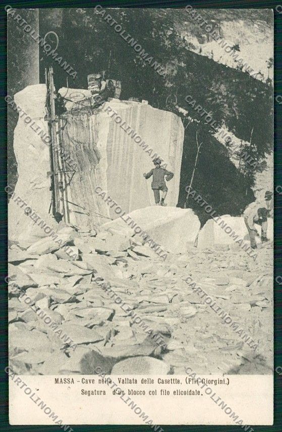 Massa Cave Marmo Vallata Casette cartolina QQ2990 – fronte