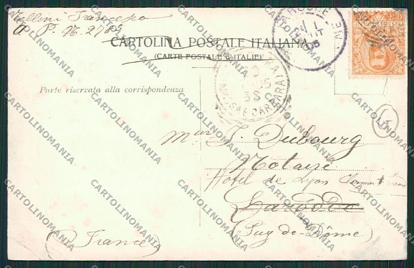 Massa Cave Marmo PIEGA cartolina QQ2998 – retro