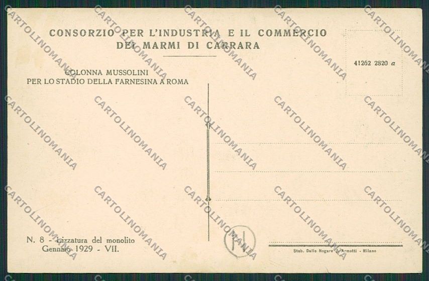 Massa Cave Marmo Fascismo cartolina QQ3019 – retro