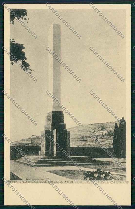 Massa Cave Marmo Obelisco Farnesina Fascismo Serie Completa cartolina QQ3024 – fronte