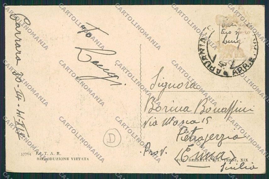 Massa Carrara Poste cartolina QQ3043 – retro