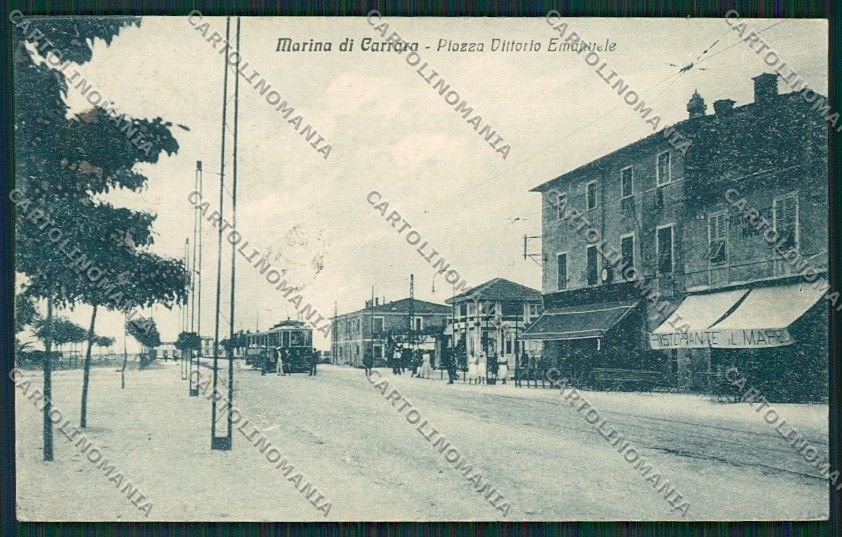 Massa Carrara Marina di Tram cartolina QQ3104 – fronte