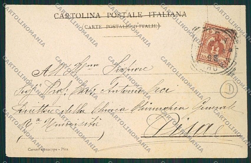 Pisa Città Saluti da cartolina QQ3127 – retro