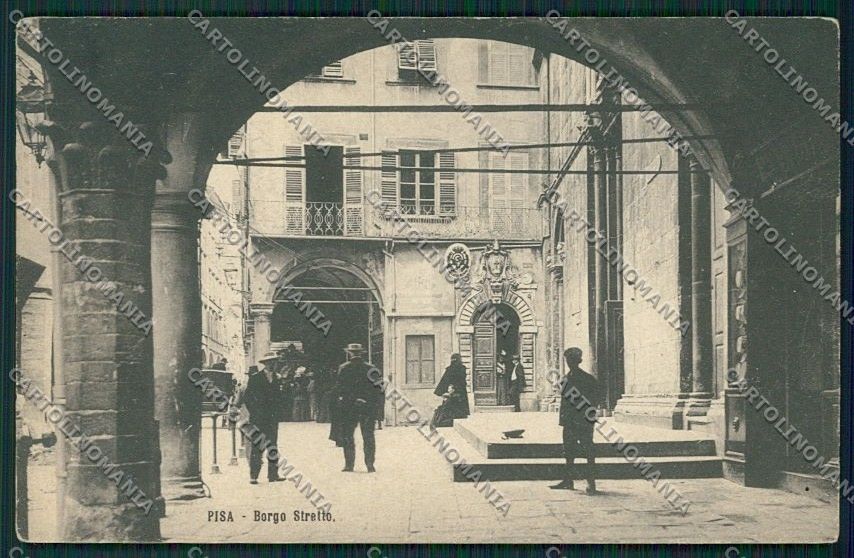 Pisa Città Borgo Stretto cartolina QQ3157 – fronte