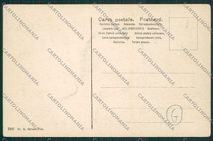 Pisa Città Borgo Stretto cartolina QQ3157 – retro