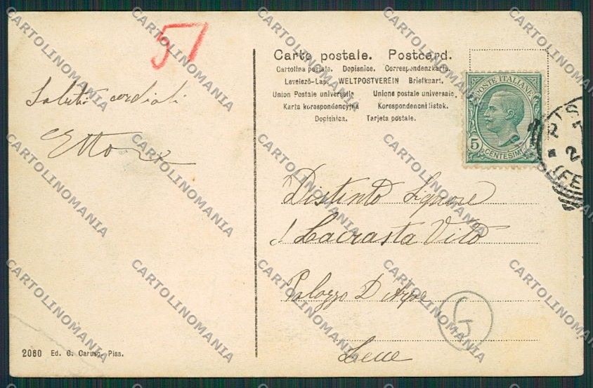 Pisa Città PIEGA cartolina QQ3160 – retro
