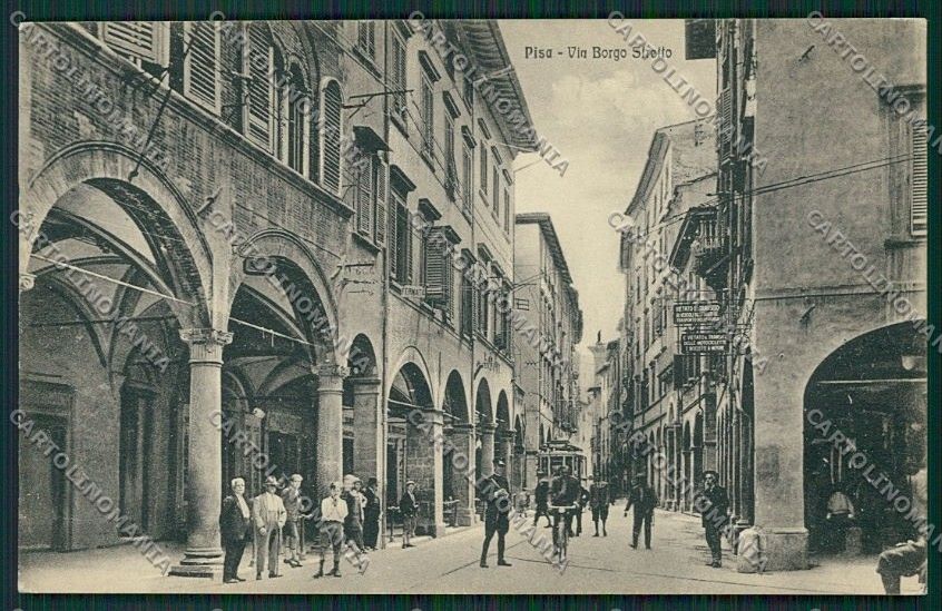 Pisa Città Borgo Stretto cartolina QQ3168 – fronte