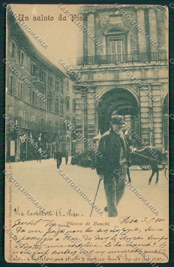 Pisa Città ABRASA cartolina QQ3170 – fronte