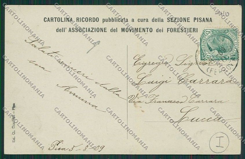 Pisa Città Marina Militare Regia Nave Foto cartolina QQ3172 – retro