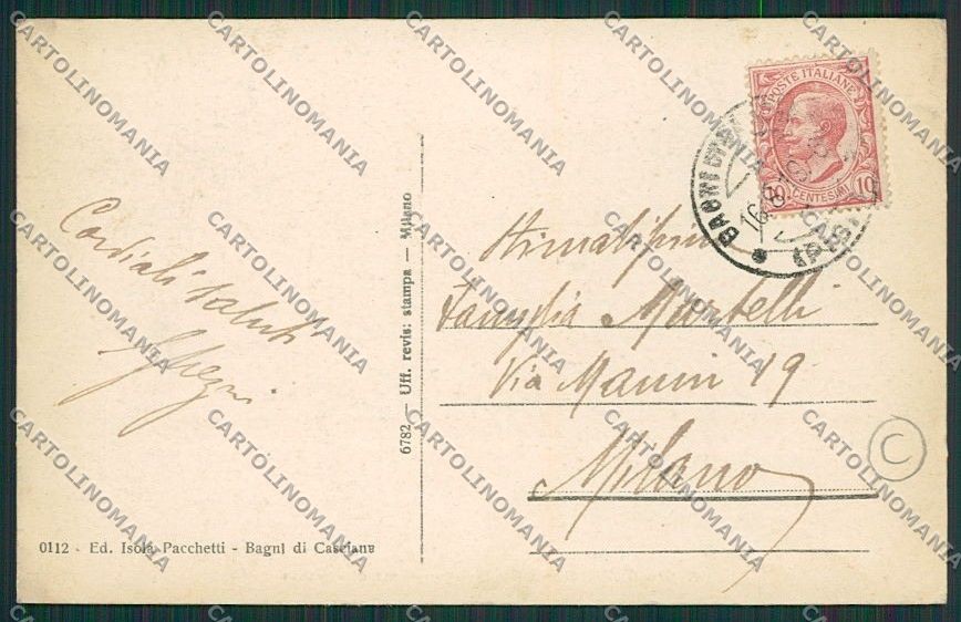 Pisa Casciana Terme cartolina QQ3187 – retro