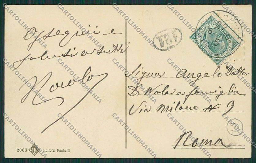 Pisa Casciana Terme cartolina QQ3199 – retro