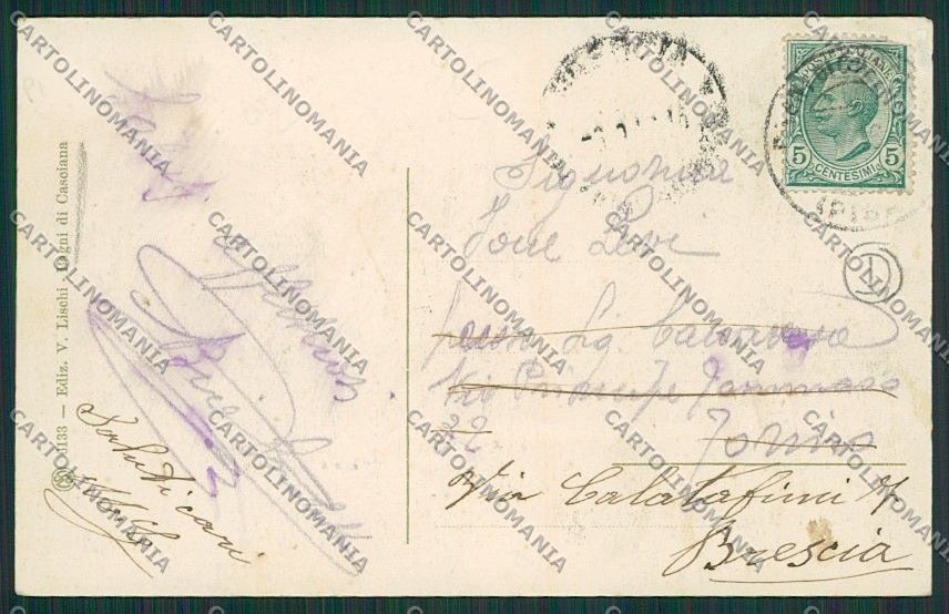 Pisa Casciana Terme Parlascio cartolina QQ3205 – retro